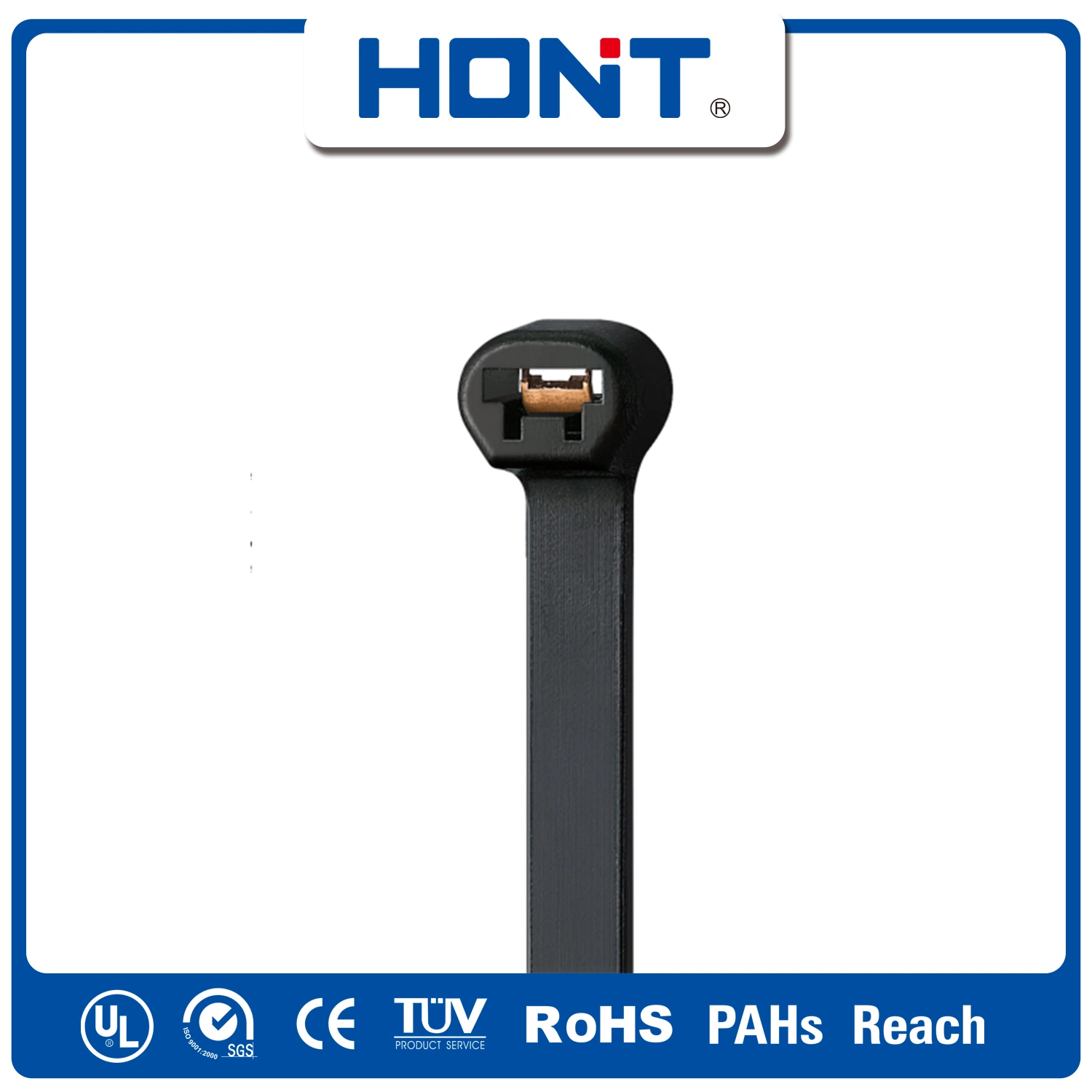 Self-Locking Tie Natural, TUV Black and All Kinds Ofncolors Are Available Metal Ties Cable Accessories