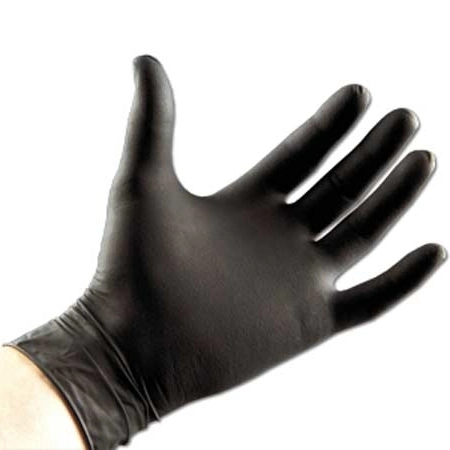 Sin polvo guantes desechables guantes desechables de vinilo negro/examen El médico/trabajo/Goma guantes quirúrgicos