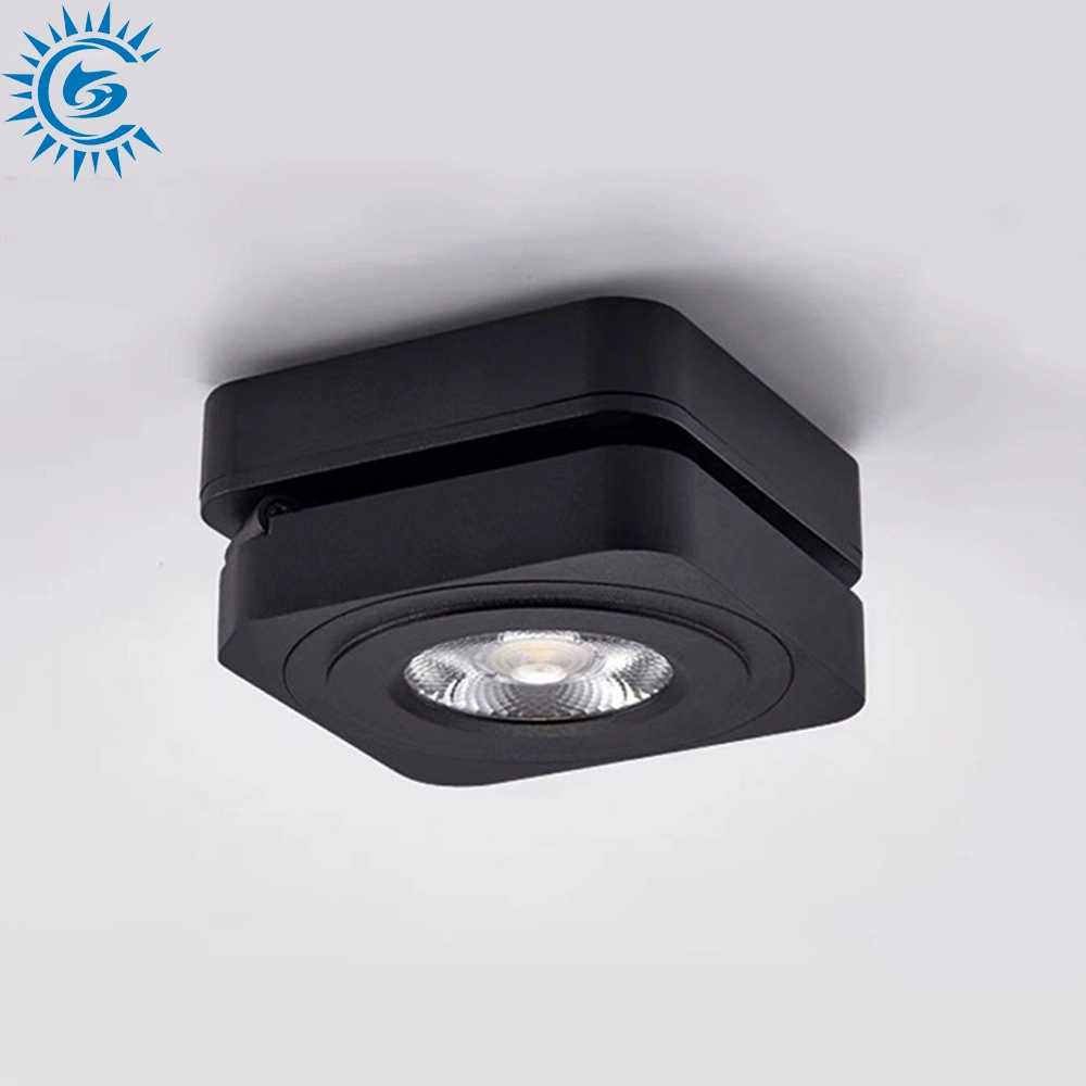 Square White Black Foldable 7W 3000K 4000K 6000K CCT Dimmable COB LED Recessed Ceiling Spotlight Down Lighting Fixture