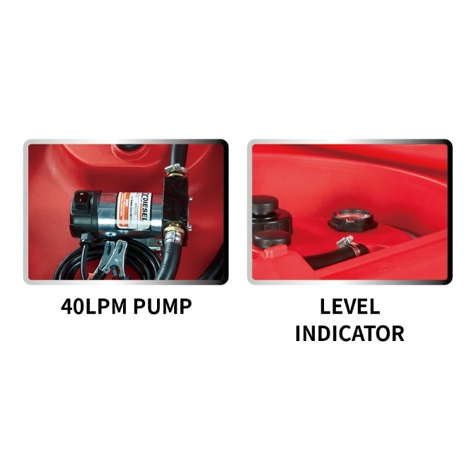 Oil Fuel Tank 280L with 12V Transfer Pump 74 Gal Mobile Diesel Fuel Dispensing Tank