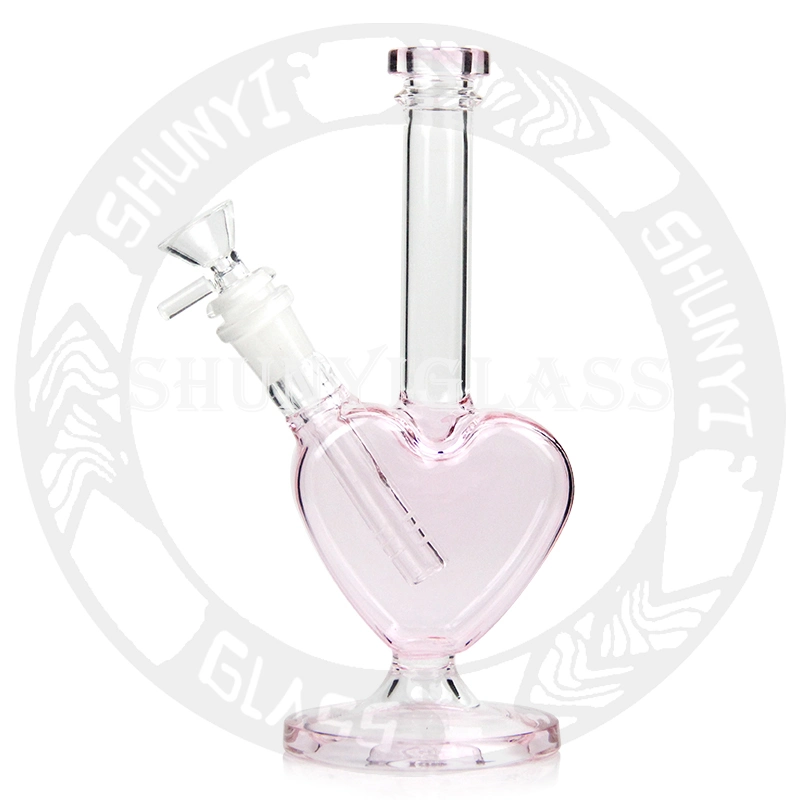 10 ' ' Love Heart tuyau eau en verre Valentine" s jour recycleur DAB Rig fumer cadeau pipe à eau