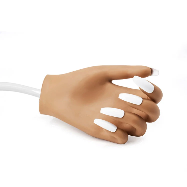 Haste dobrável flexível acrílico Arte prática ferramenta de treinamento de Manicure de mão com Dicas Falsas