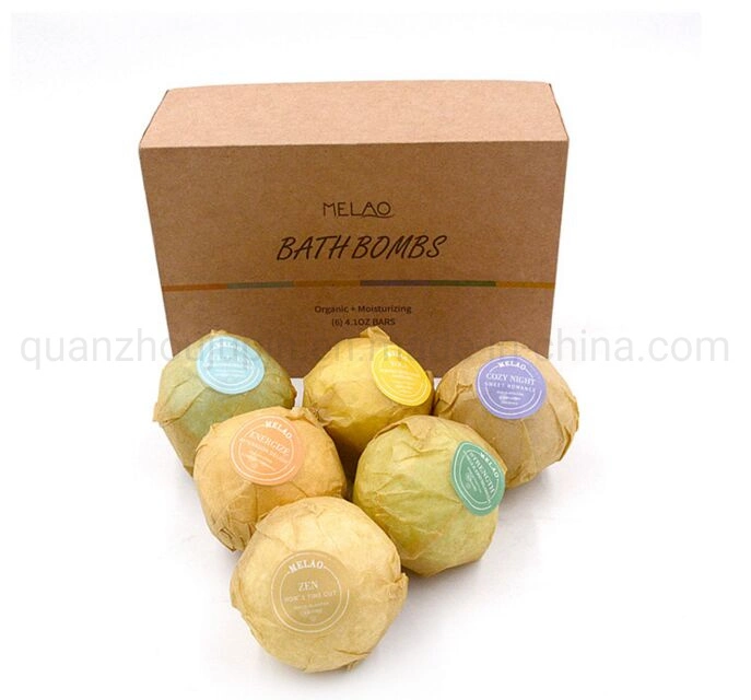 OEM Valentine Gift 360g Set Healthy Aromatic Bath Bomb Salt Ball