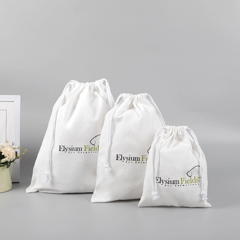 Manufacturers Canvas Bundle Pocket Spot Cotton Drawstring Canvas Bag Storage Bag Fufu Bag Blank Can Be Printed Logo