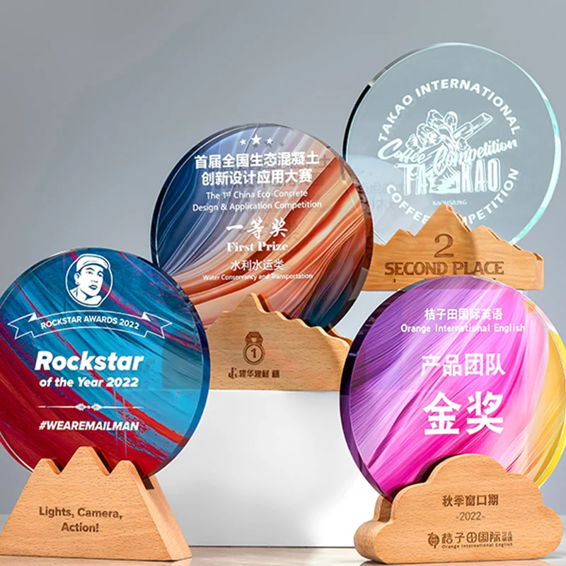 Kostenloser Schriftzug Honor Gift Excellent Staff Award Honor Award Crystal Schriftzug Macht Crystal Trophies