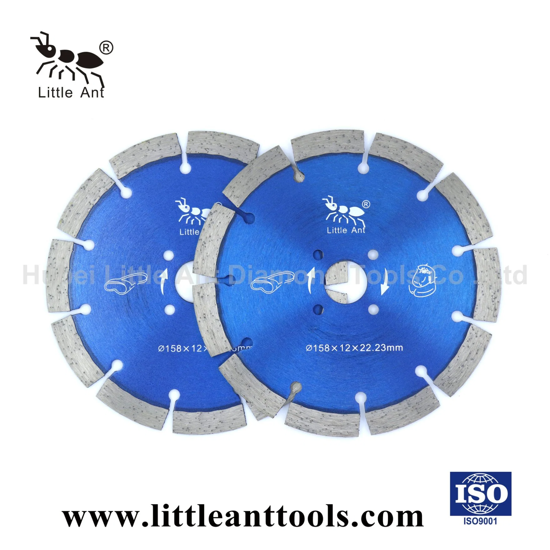 158mm Dry Diamond Saw Blade Power Cutting Disk Tools Hot-Pressed (Blue)