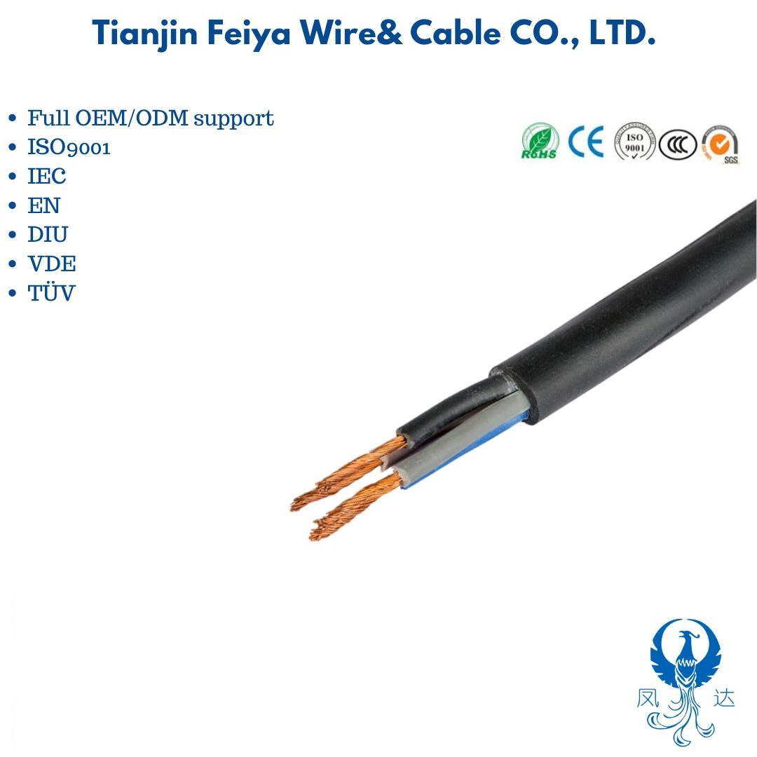 Tension faible de livraison plus courts Super Flexible H05V2V2-F H05F rr Extension Contrôle de l'aluminium en caoutchouc imperméables en caoutchouc du câble coaxial électrique