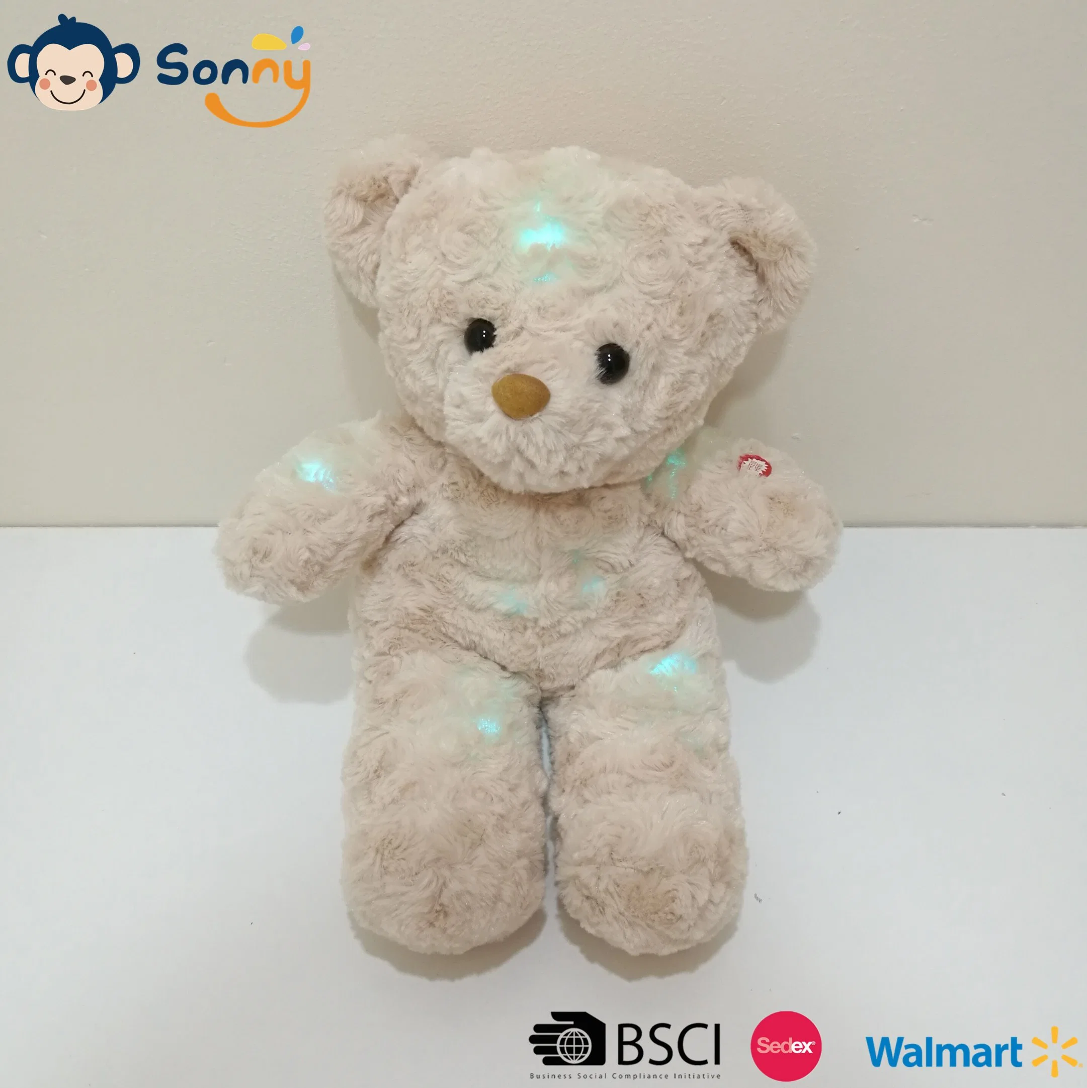 La iluminación LED Venta caliente perro de peluche y juguete de oso