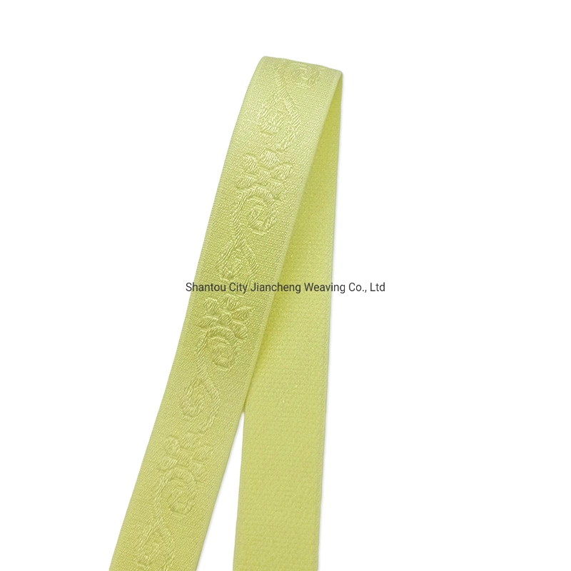 Großhandel/Lieferant Custom Jacquard Logo Non Slip Bias Elastische Plüsch Band Gurtband für BH