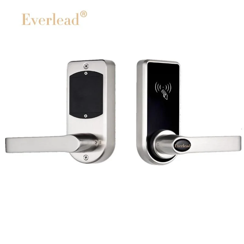 OEM electrónico mejor venta Tarjeta RFID Bluetooth Desbloquear Hierro de madera Cerradura inteligente con control remoto de puerta para la seguridad del hotel