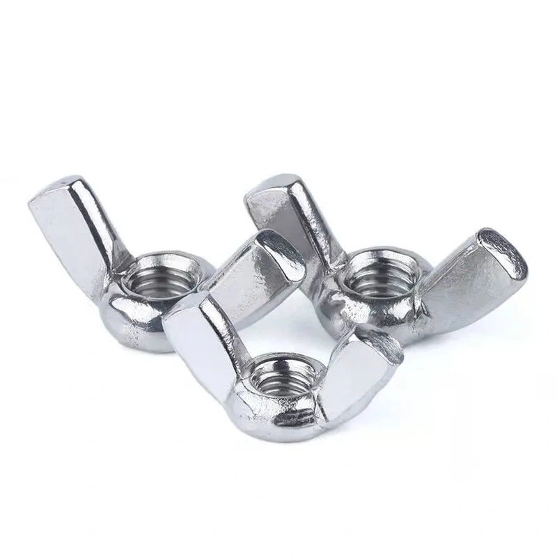 Wholesale Supply of Stamped Iron Butterfly Nut Butterfly Nut Ingot Nut Plated with White Zinc Q235