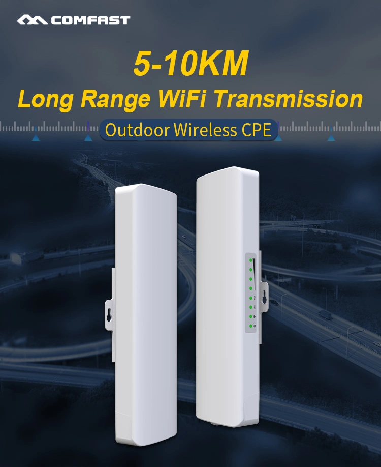 Potência elevada CF-E312um V2 5.8GHz 300Mbps Intervalo longo 10km WiFi 14dBi Antena sem fio Projeto Outdoor CPE