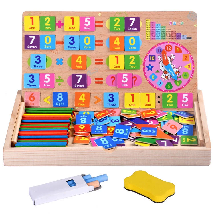 Para la educación Juguetes de madera para Niños Los niños Chicas Chicos Niños Juegos de Puzzles Tablero de dibujo magnético Regalo de Cumpleaños de aprendizaje