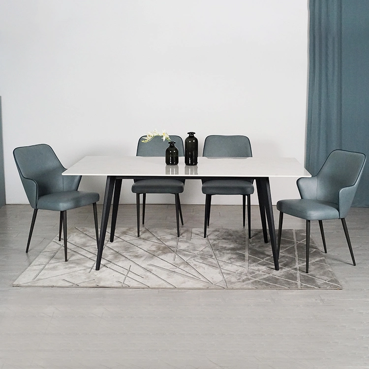 Caliente la venta de un diseño simple Salón mesa comedor moderno y lujoso comedor Muebles de sala rectangular