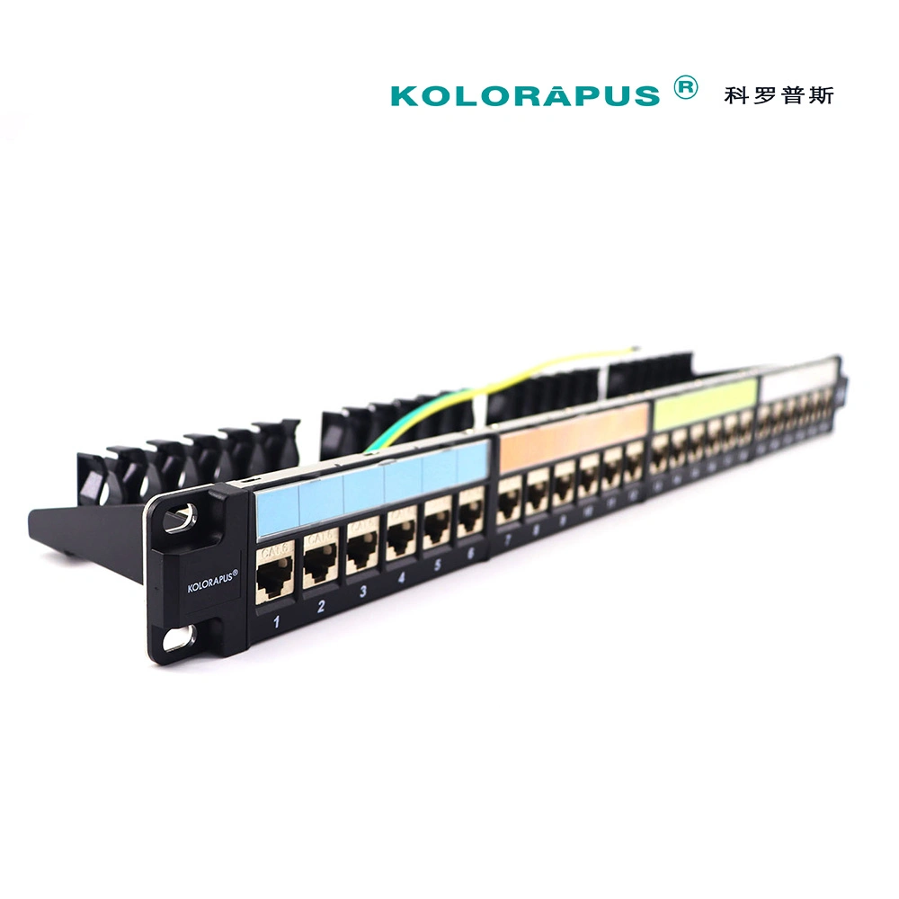 Kolorapus 24-Port Category 6 Shielded Network Distribution Frame (Modular)