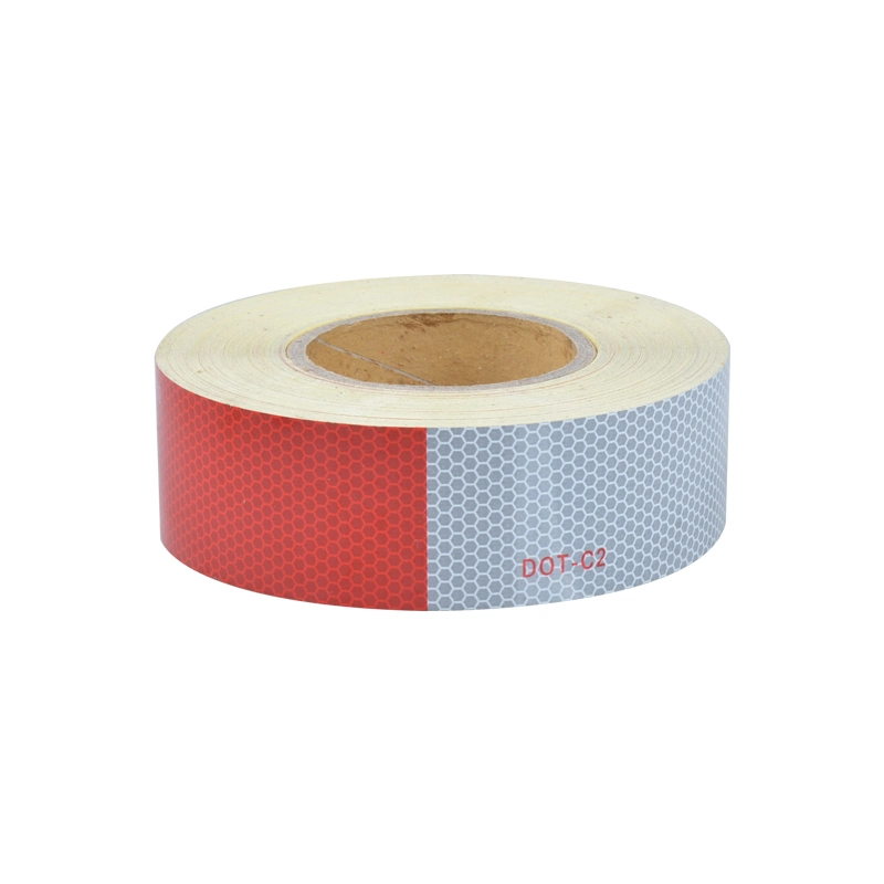 DOT-C2 Red and White Truck Tape Reflective Sticker