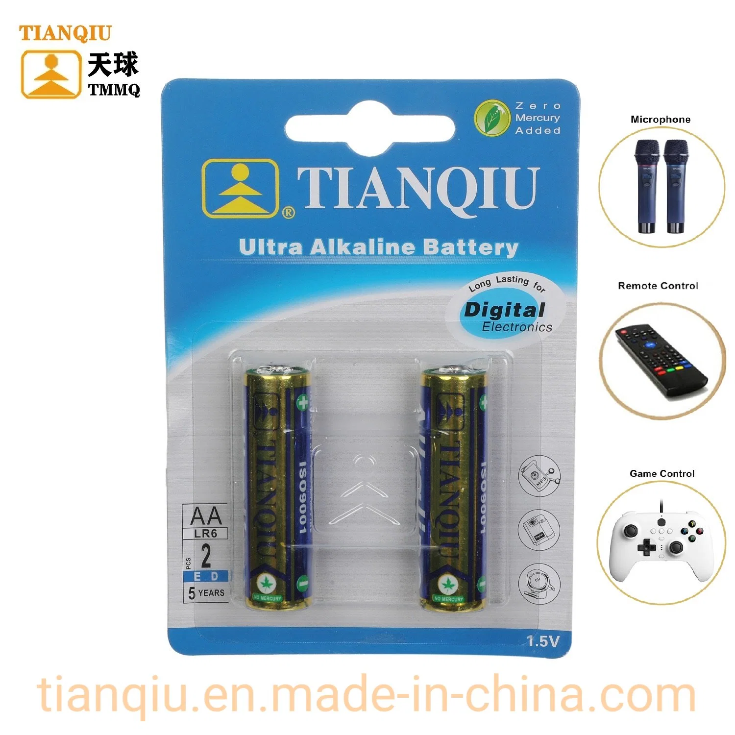 Tianqiu Lr6 Piles alcalines AA 1,5 V de la batterie sèche pile LR03 Batterie AAA à bas prix d'usine Reloj Pilas télécommande de la batterie La batterie de l'horloge