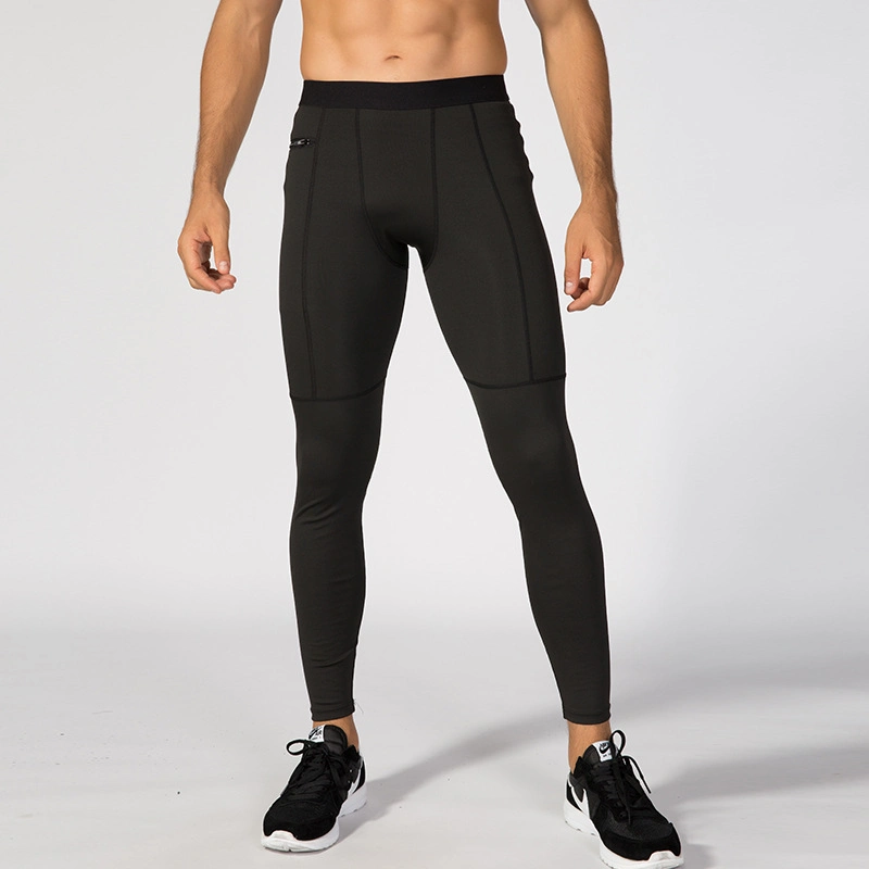 Pantalones de entrenamiento de yoga de bolsillo con cremallera para hombre