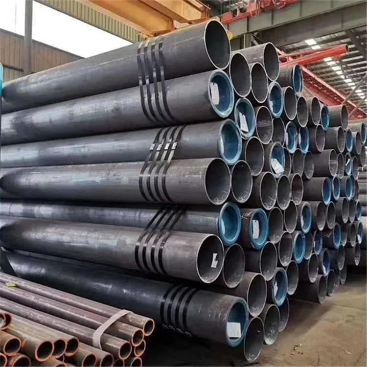 Factory Direct Sales Sch80 Ss400 S235jr Q345 Q195 Sch 40 St37 St52 Hot Rolled Seamless Pipe Round Black Painted Seamless Low Carbon Steel Pipe