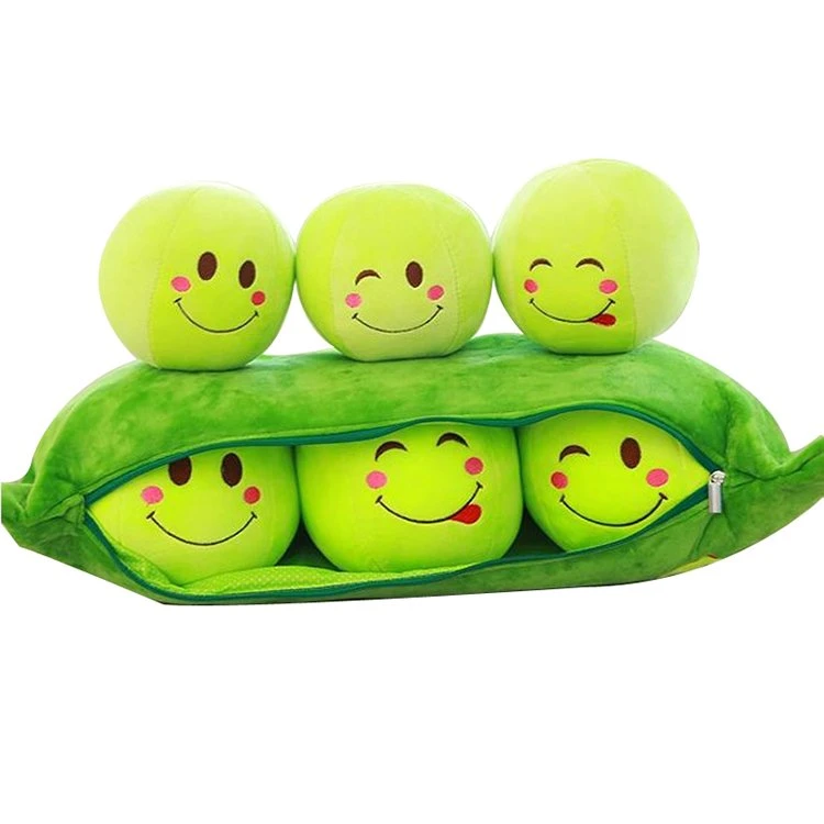 Lindo bebé niños juguete de felpa relleno Muñeco de la planta de guisante Kawaii para los Niños Los niños las niñas de alta calidad de regalo en forma de guisante almohada juguete