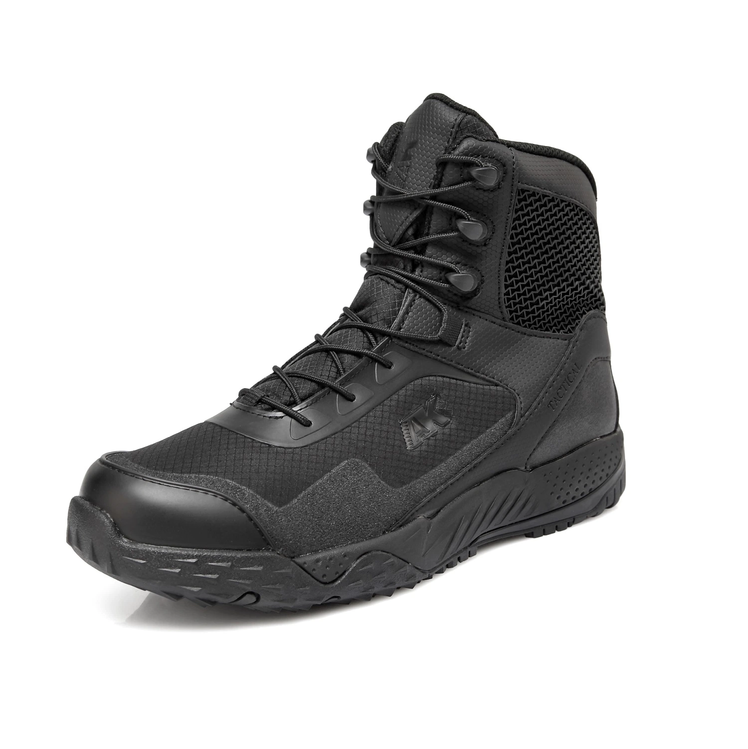 Black Tactical Boots with Light Weight and Breathable Material