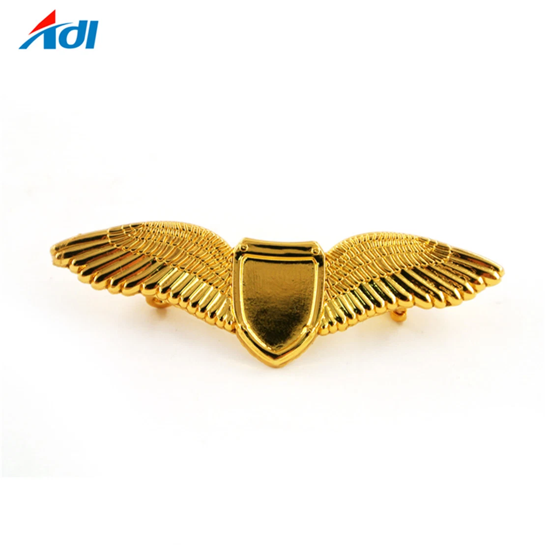 Brand New Soft Enamel Custom Metal Pilot Wings Pin Badge Lapel