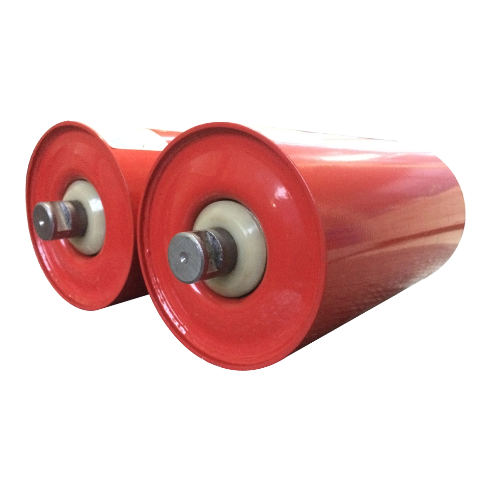 DIN Q235 Carbon Steel Belt Conveyor Carrier Rollers for Civil Engineering