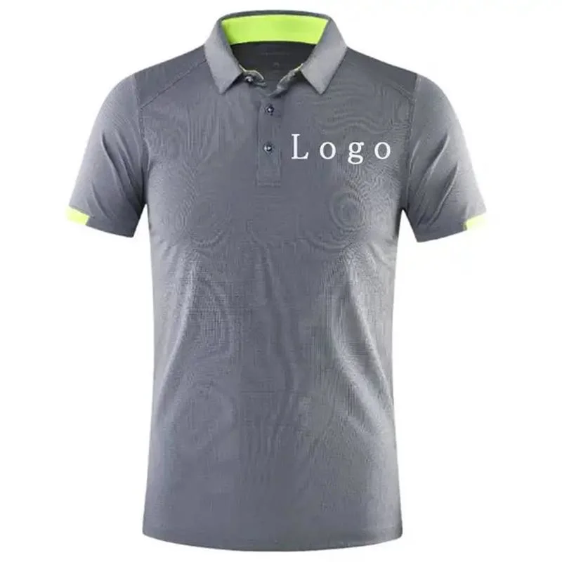 Custom Logo Your Own Brand Stand Collar Polo Shirt Short Sleeve Polyester Quick Dry Men's T-Shirt Polo Shirt