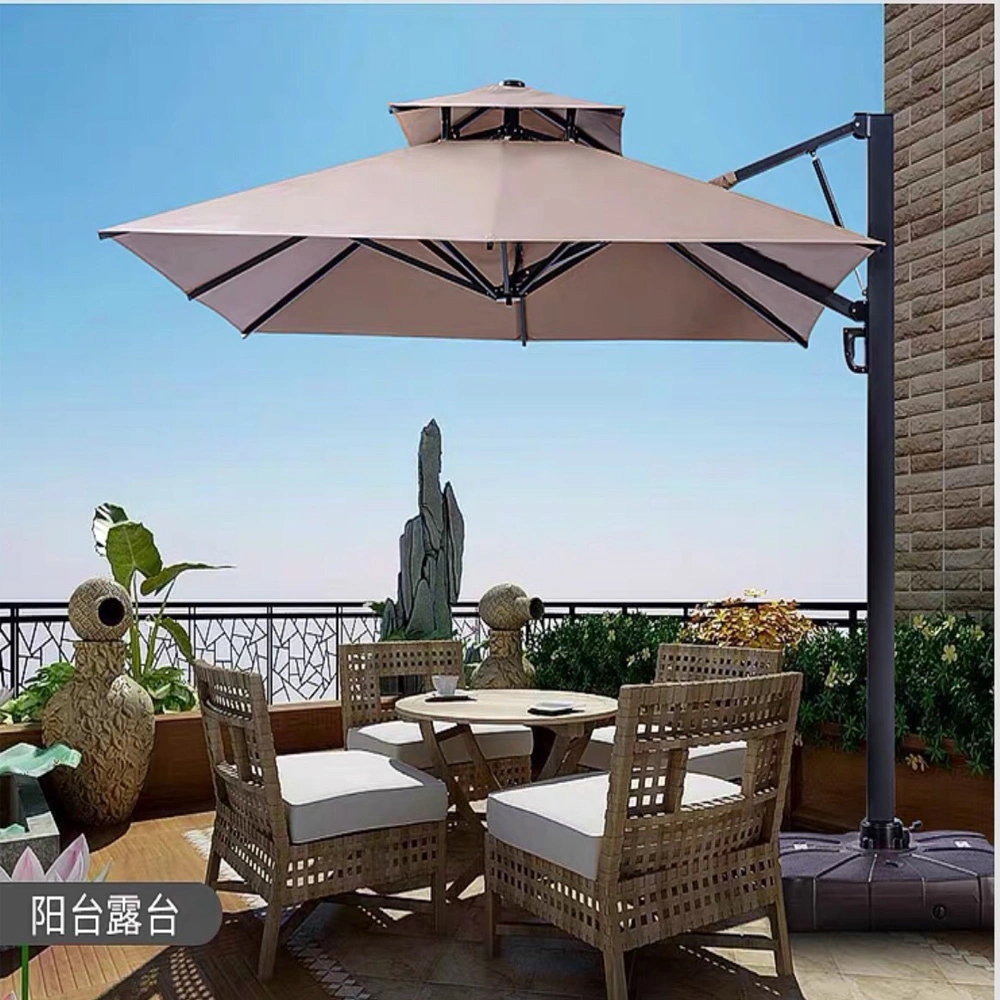Дешевые регулируемый открытый водонепроницаемый садовая мебель большой ресторан Кафе отеля рынок коммерческих солнечным зонтом из расчета патио с консолью Sun зонтик