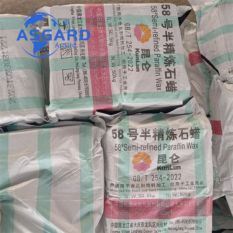 Factory Price Kunlun Fushun Fully/Semi Refined Paraffin Wax for Candle Making (56/58 58/60 60/62)