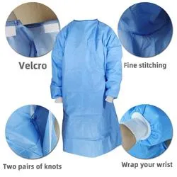 En13795 Disposable Surgical Gown Hospital Patient Gown Clothing Blue with High quality/High cost performance 