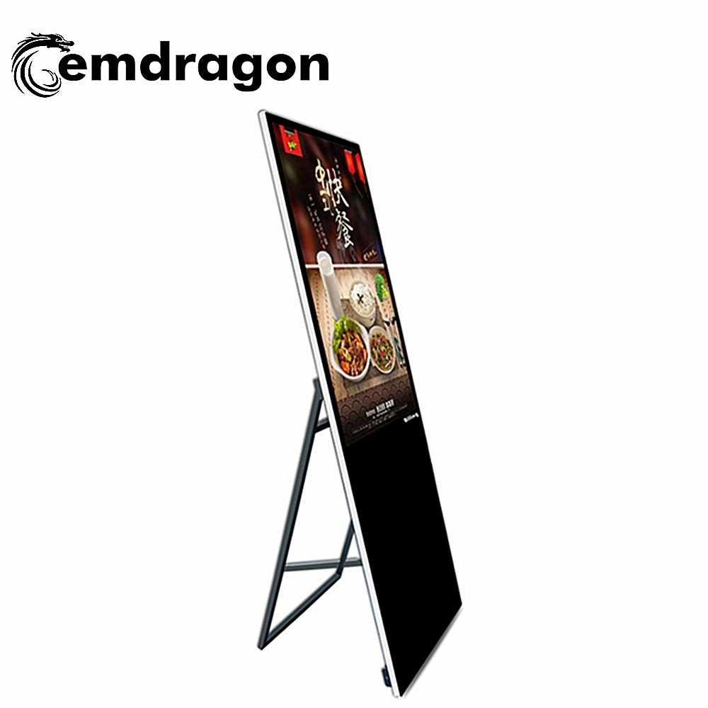 32 Inch Easy-Carry Portable Restaurant Digital Signage Menu Board Vertical Display Android Ad Player LED Advertising Screen