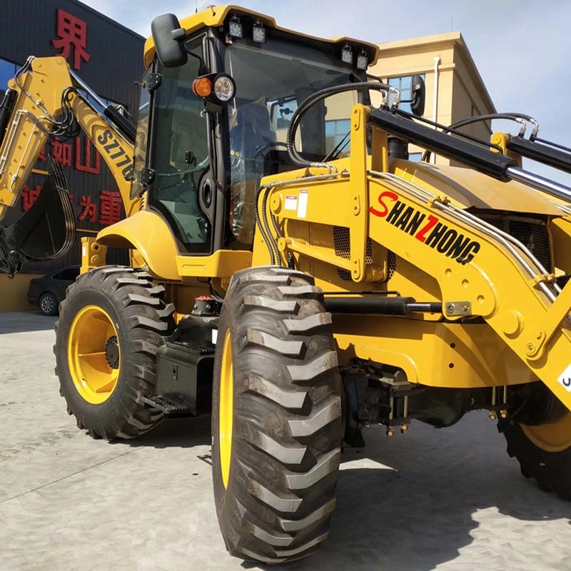 Chargeur sur roues directement d'alimentation d'usine de tracteur de la réalisation de fonctions telles que la direction in-situ et le côté du passage et l'aile