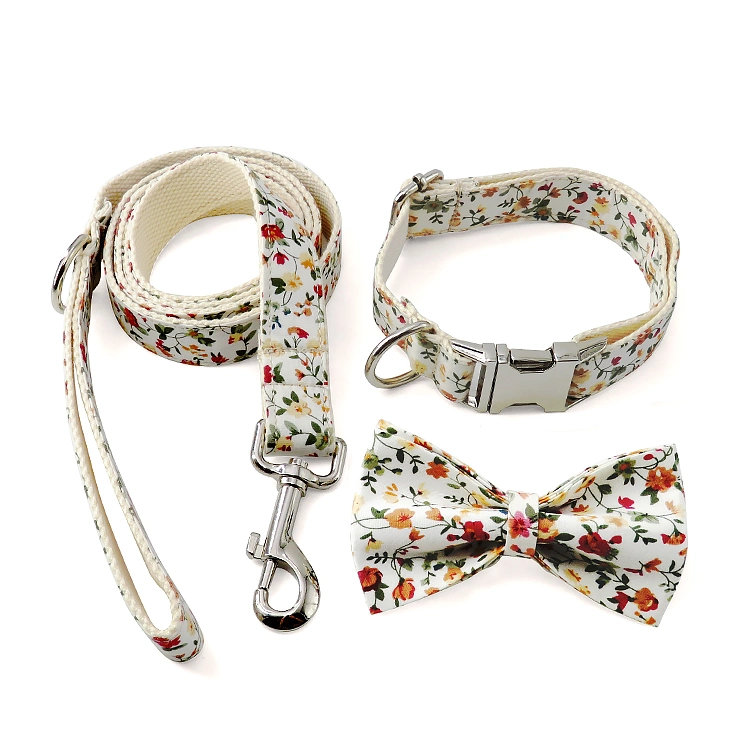 Großhandel/Lieferant bunte Custom Logo Haustiere Zubehör Nylon Hundehalsbänder und Leads für Haustierlieferanten