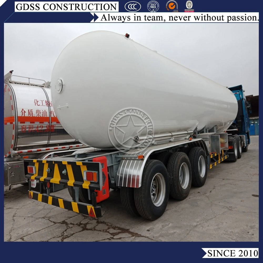 Tri-Axle 58000 Liters Compressed Gas Tank LPG Tanker Semi Trailer