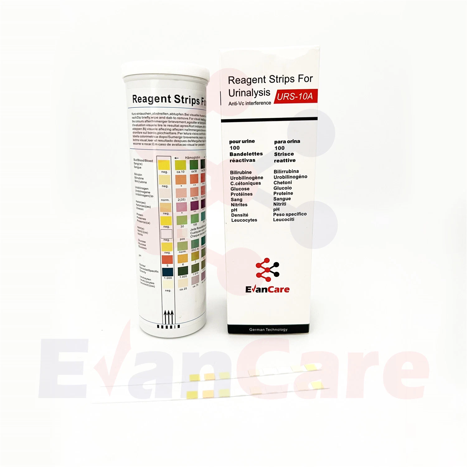 Evancare Urinanalysesystem Urintest Urs-10t Streifen