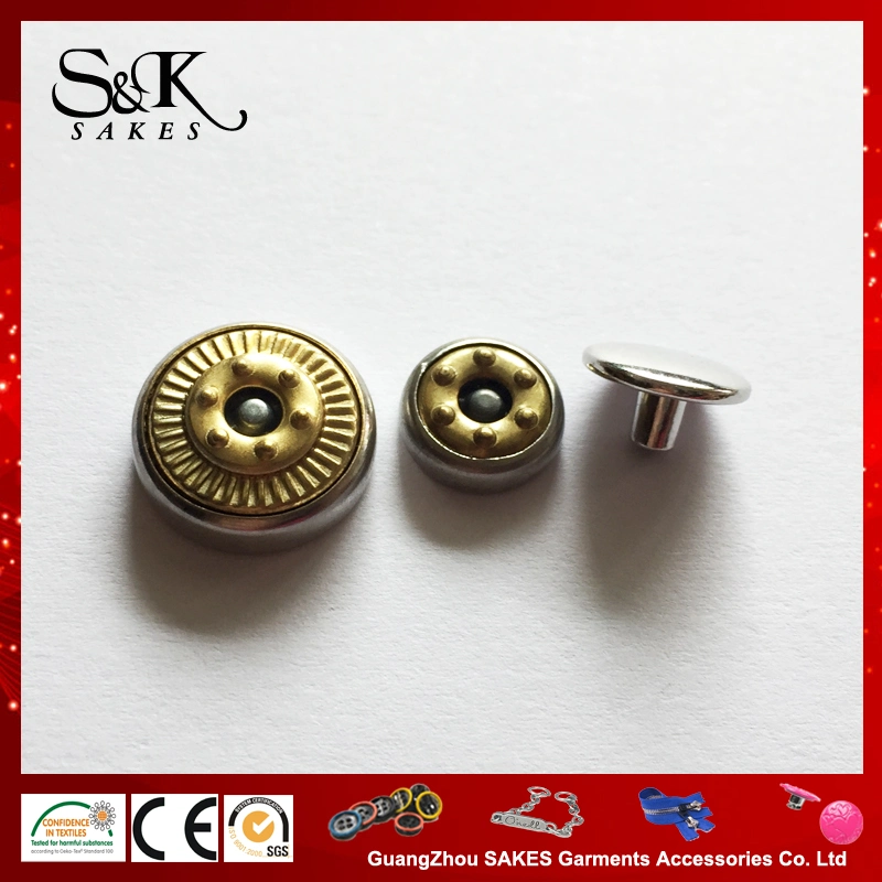 Premium Quality 14mm Metal Brass Snap Button of Down 3 Parts