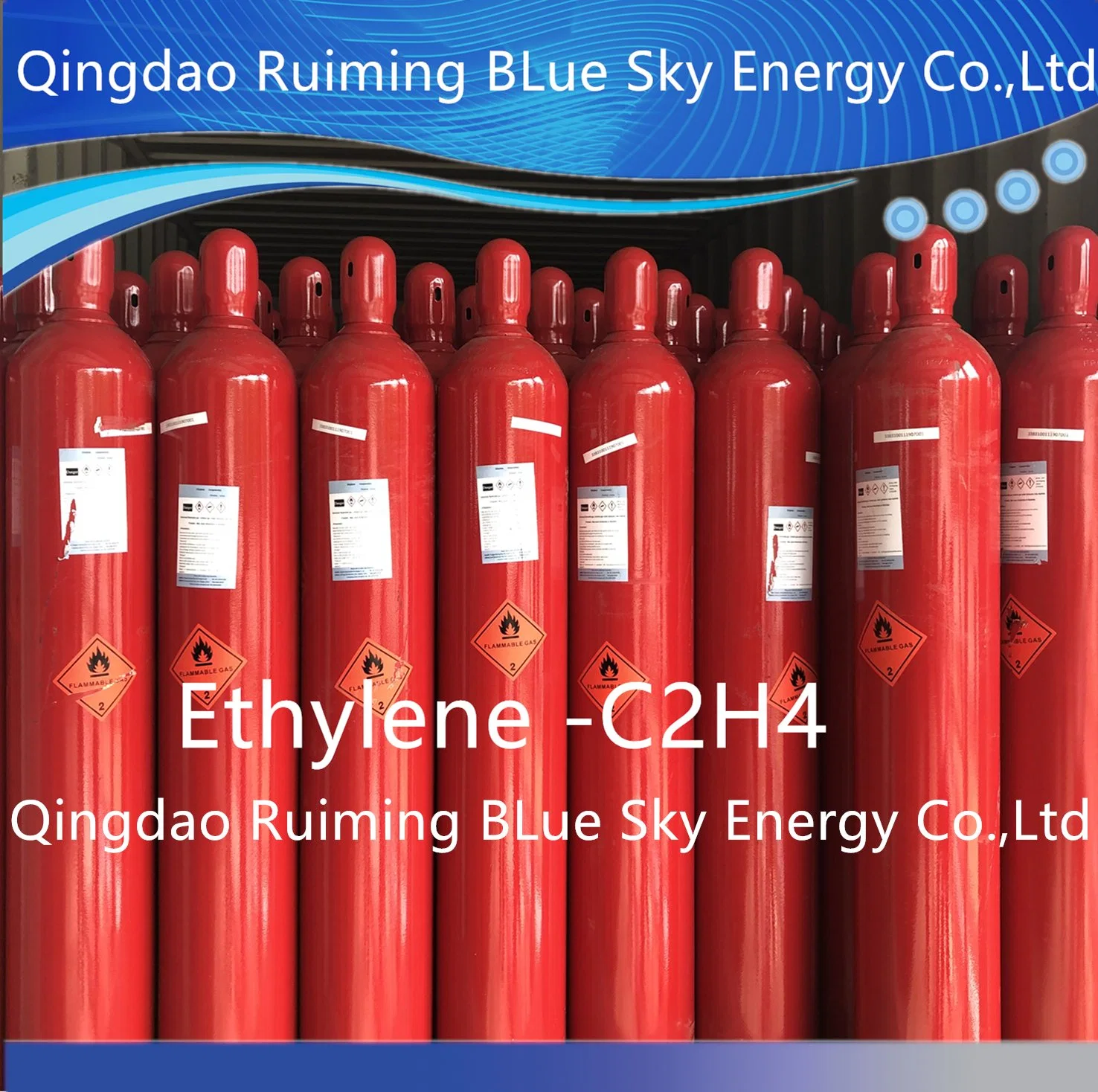 Purity 99.95% Ethylene Gas C2h4 Ethene Acetene Athylen for Food Industry