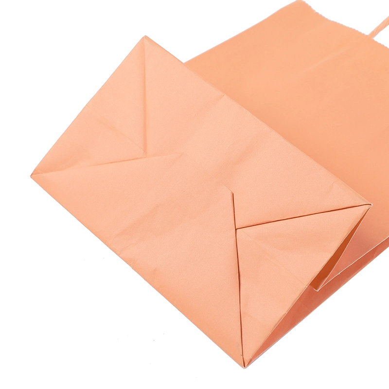 Orange Gift Packaging Paper Bag Beautiful Color with Custom Design