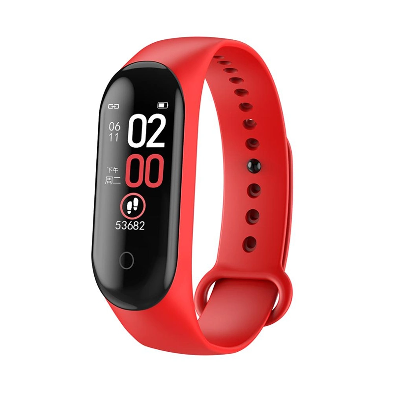 Hot Selling M4 Smart Bracelet Fitness Watch Heart Rate Monitor Body Temperature and Blood Pressure IP65m4 Watch