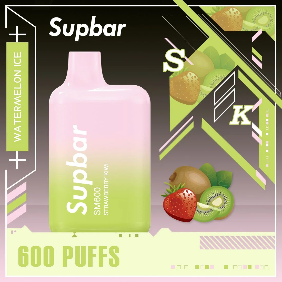 Supbar Sm600 Puffs Caja desechable para dosis VAPE lápiz desechable OEM E-Cigarette Bar desechable VAPE