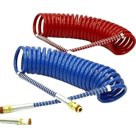 Truck Coiled Nylon Air Brake Hose Red/Blue Set SAE J844 spiral Air Hose Tube