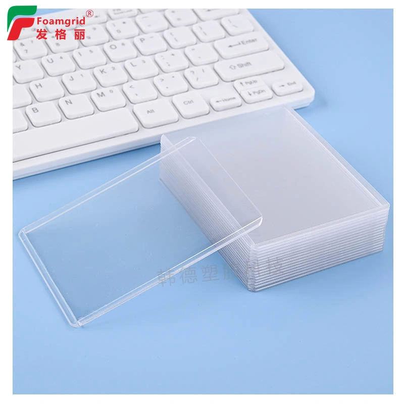 Hot Sale transparencia personalizada PVC Toploader para la visualización de tarjetas de comercio Juego de deportes