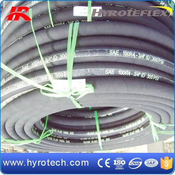 High Tensile Cords Oil Resistant Fluid Rubber Hose SAE 100r4