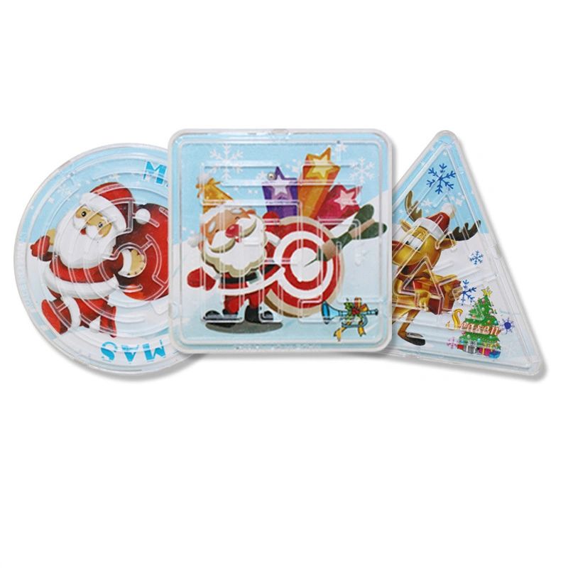 Christmas Kids Ball Game Box Beads Educational Play Christmas Maze Magic Puzzle Game Toy for Christmas Gift
