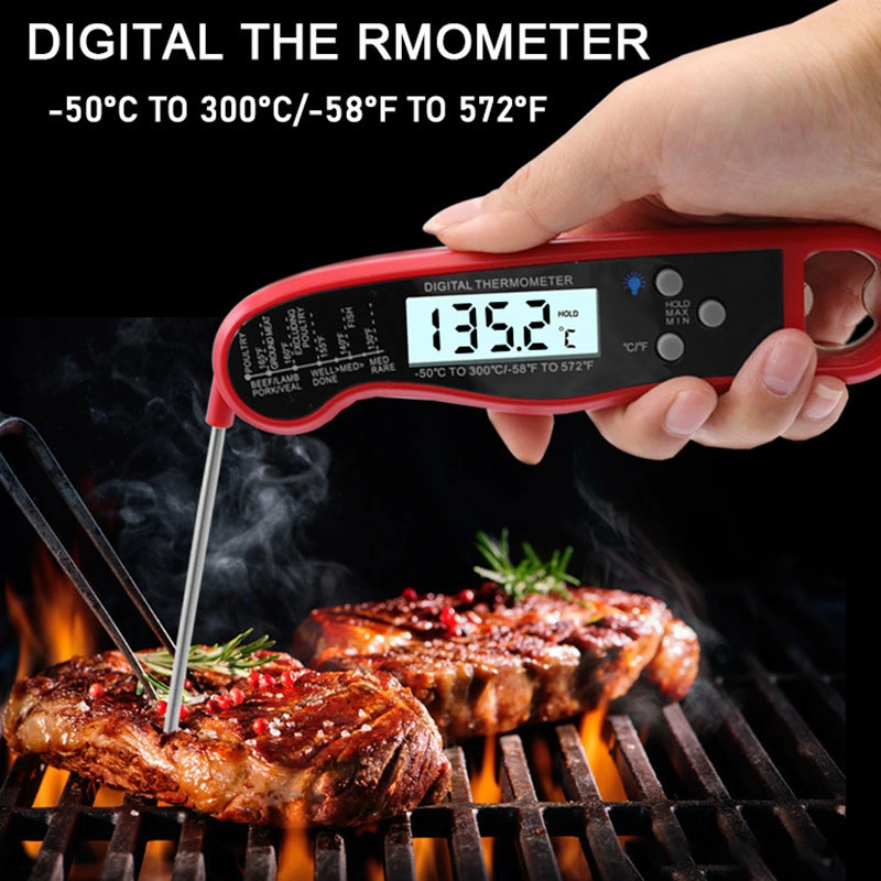 Digital Waterproof Instant Read Food Probe Meat Thermometer for Grill and Cooking