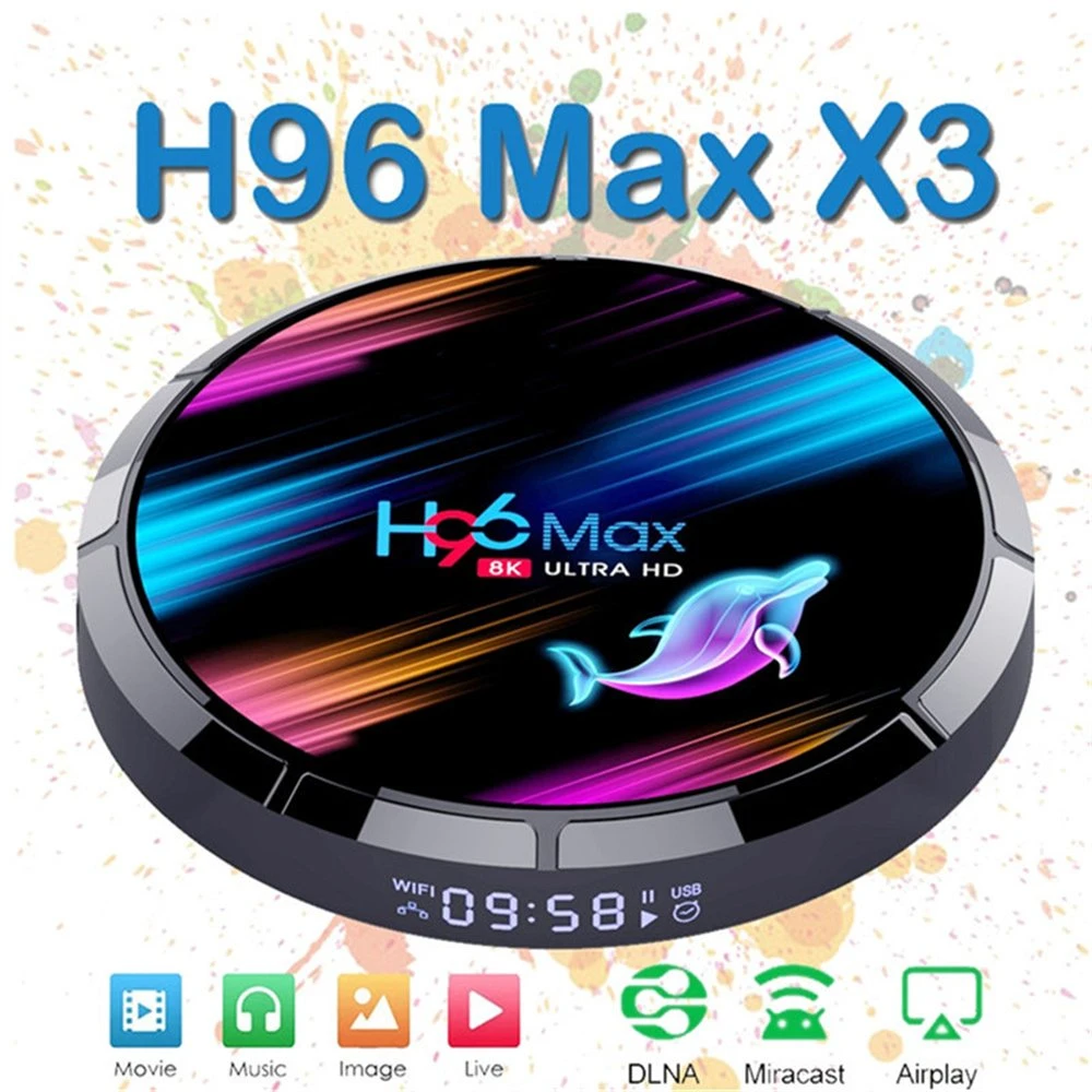 H96 Max X3 Android IPTV Decodificador Smart TV Ott