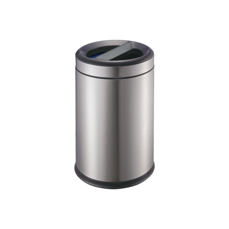 Hotel Waste Bin Brushed Stainless Steel Trash Can