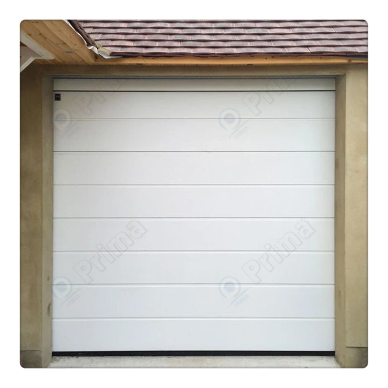 Automatic Garage Doors White Color Steel Plate Flap Garage Door