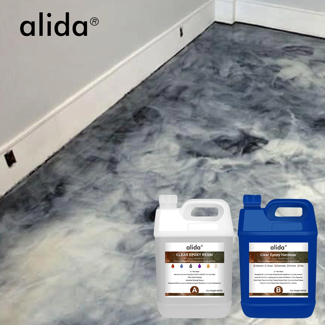 Anti-Slip Water-Proof revestimiento de resina epoxi de revestimiento superior UV para suelos de PVC